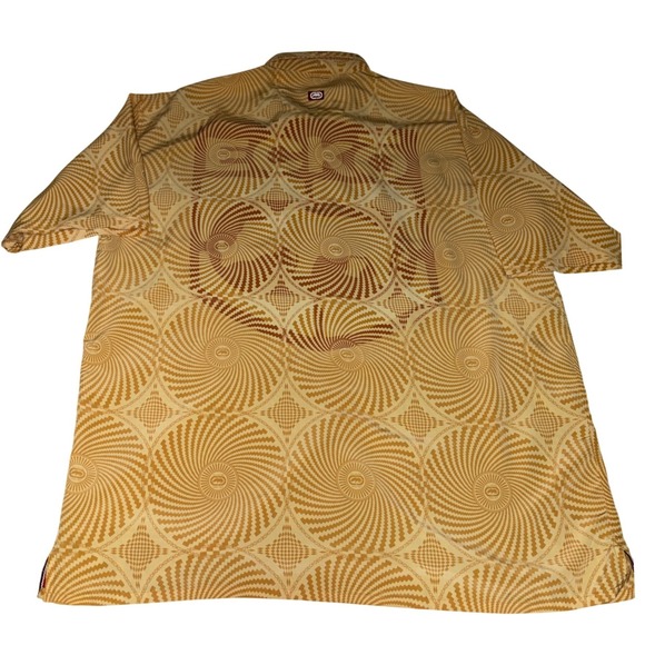 Vintage Ecko Unlimited Shirt XXL Yellow Geometric Y2K Streetwear Button Up Logo - Picture 4 of 9